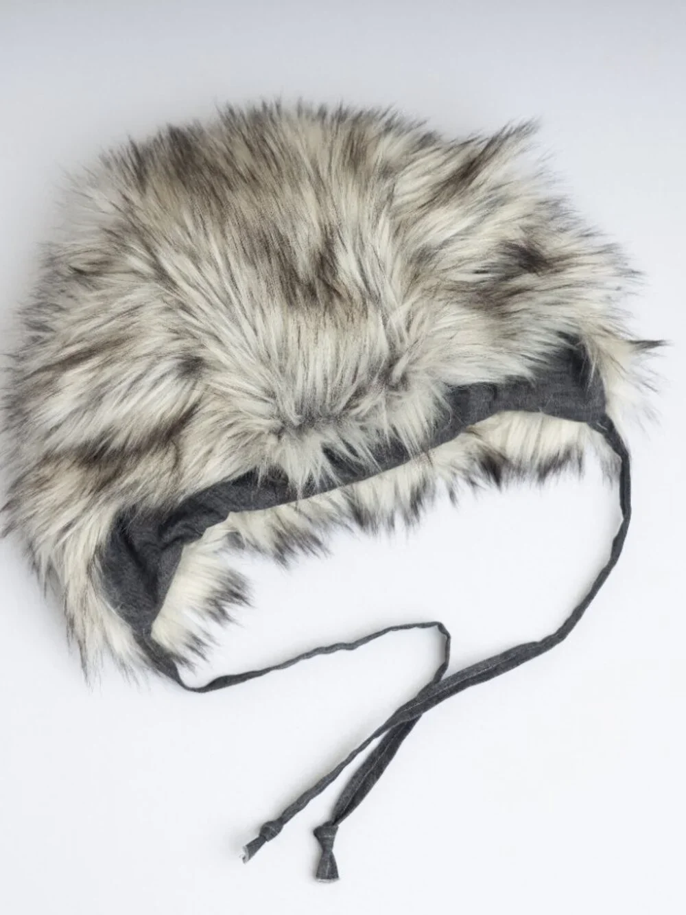 Faux Fur Silver Fox Children's Bonnet Hat